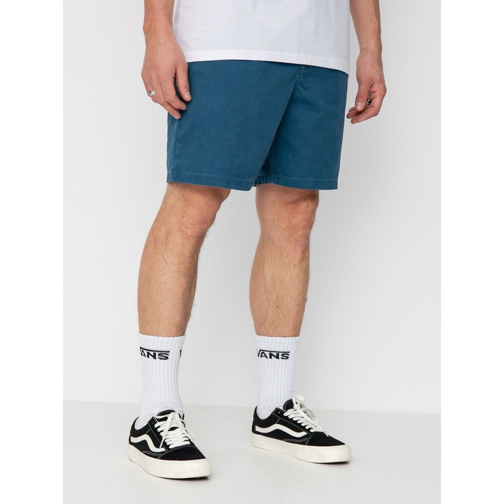 Vans Mens Range Relaxed Elastic Shorts Teal Blue Drawstring Size Medium NWT
